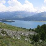 der Blick auf den Silsersee wird immer gewaltiger