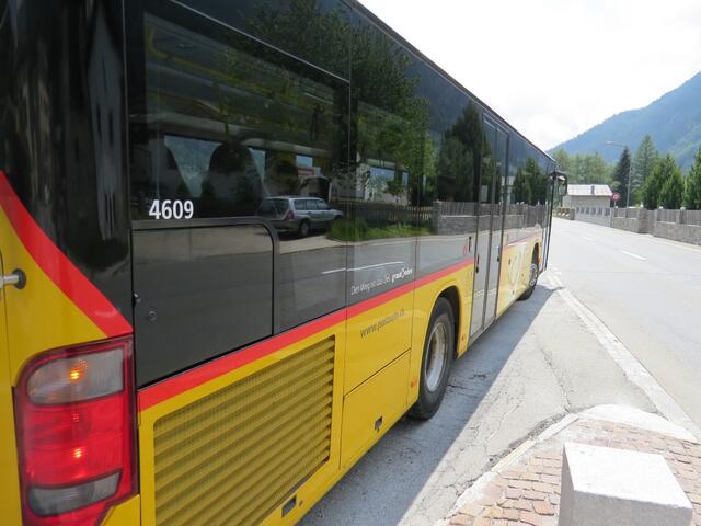 mit dem Postauto sind wir von Sils-Maria nach Casaccia gefahren