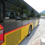 mit dem Postauto sind wir von Sils-Maria nach Casaccia gefahren