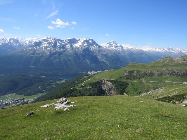 Blick Richtung St.Moritz mit St.Moritzersee