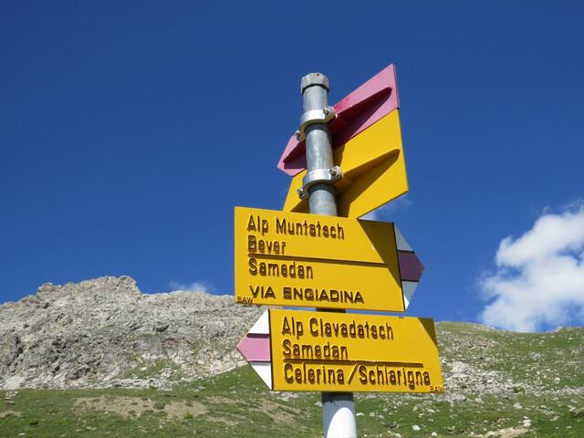 unser nächstes Ziel lautet nun Alp Muntatsch