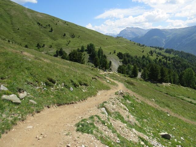 bei der Alp Munt erreichen wir bei Punkt 2235 m.ü.M. eine grosse Wegkreuzung