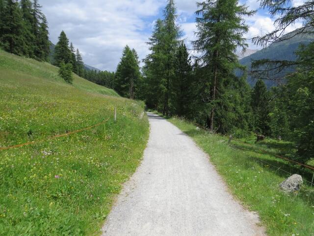 ...wo wir links Richtung Bever abbiegen