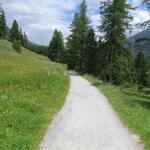 ...wo wir links Richtung Bever abbiegen