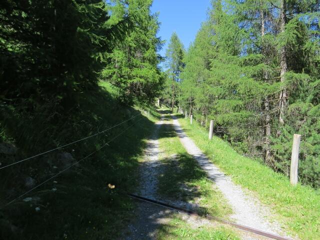 an der Südostflanke der Cresta Mora entlang geht es Richtung La Punt-Chamues-ch