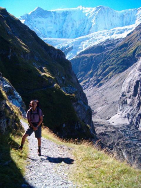 Franco. Rechts unten die Gletscherschlucht