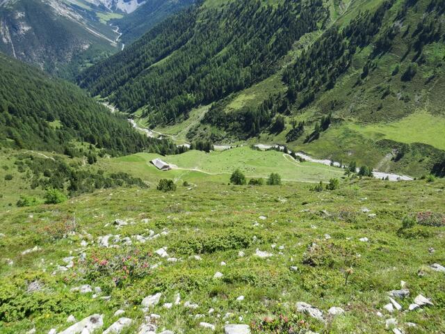 Tiefblick zur Alp Tavrü