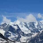 der Piz Cambrena, Piz Palü und Piz Spinas