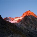 die Berge färben sich Rot