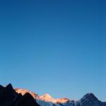 Eiger, Mönch und Jungfrau mit Mond