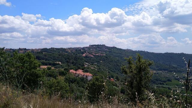 Blick Richtung Montefiascone. Links gut ersichtlich die Kuppel der Basilica di Santa Margherita