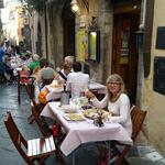 in der Trattoria la Tavernetta in der Altstadt von Bolsena, haben wir danach sehr gut gegessen