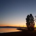 bevor wir ins Bett gehen, geniessen wir am Strand vom Lago di Bolsena, einen traumhaften Sonnenuntergang