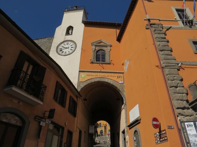 in der Altstadt von Montefiascone beginnt unsere heutige Etappe auf der Via Francigena