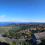 Blick Richtung Lago di Bolsena und Bolsena. Noch weiter am Horizont erkennen wir Radicofani