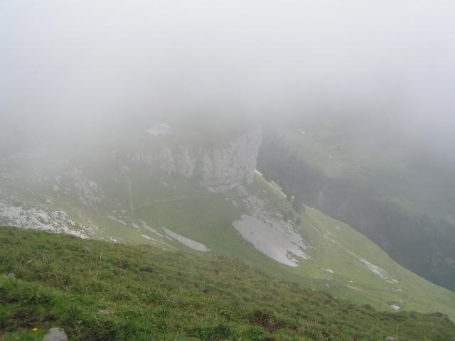 Blick zurück zum Bergweg vom Äscher her