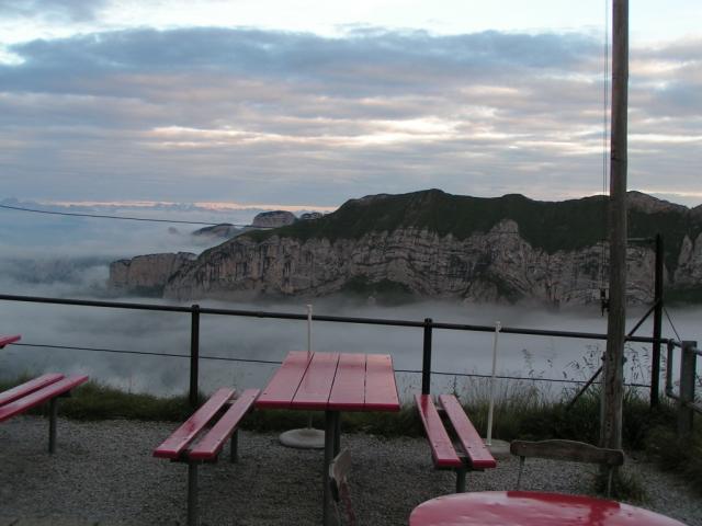Abendstimmung beim Berggasthaus Schäfler