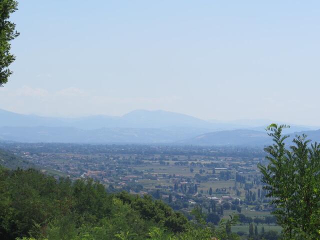 superschöne Aussicht auf das Tal von Gubbio