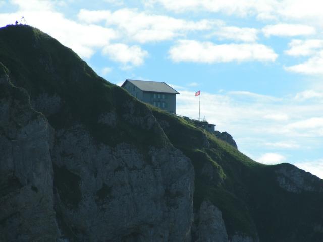 Blick zurück zum Berggasthaus Schäfler