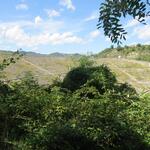 Blick auf die enorme Staumauer vom Lago di Valfabbrica