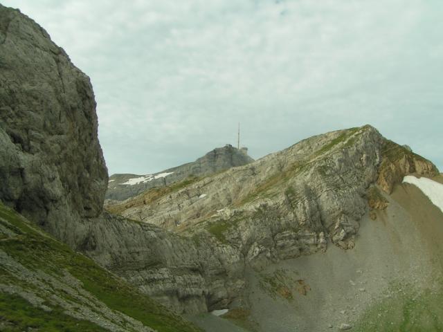 Blick vom Lötzlisalpsattel Richtung Säntis