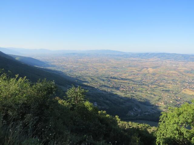 Blick auf die Ebene und Richtung Spello