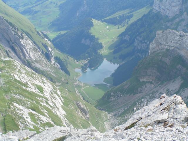 der Seealpsee von oben