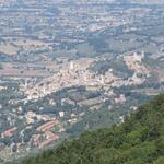 was für eine Aussicht auf Assisi