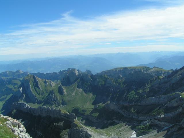 was für eine Aussicht auf das ganze Alpsteingebiet