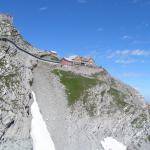 Blick zum alten aber heimeliger Berggasthaus Säntis