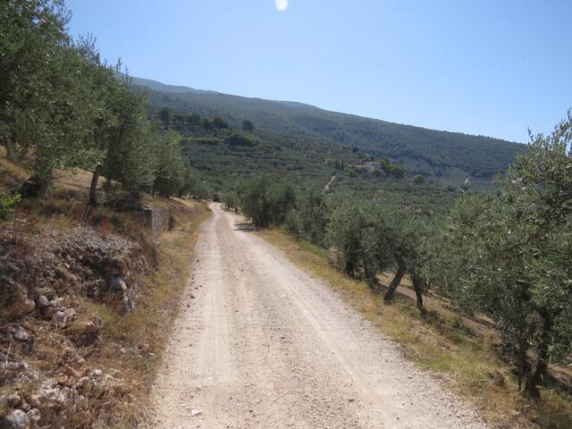 alles am Berghang entlang, wandern wir Richtung Poreta unser heutiges Tagesziel