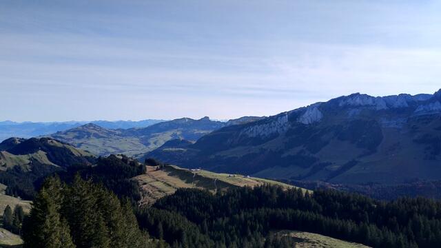 Blick Richtung Hoher Kasten und Weissbad