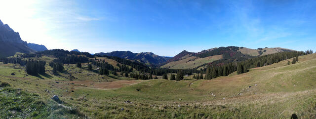 schönes Breitbildform aufgenommen bei der Chammhaldenhütte