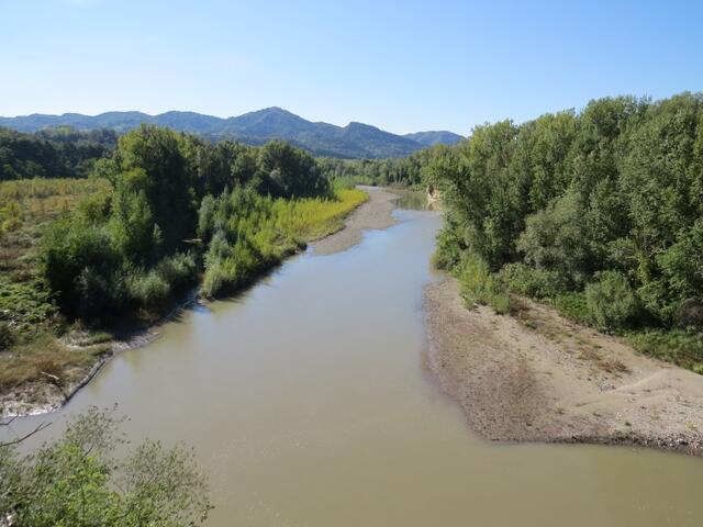 bei Vizzano können wir auf einem Aussichtspunkt der Fluss Reno betrachten