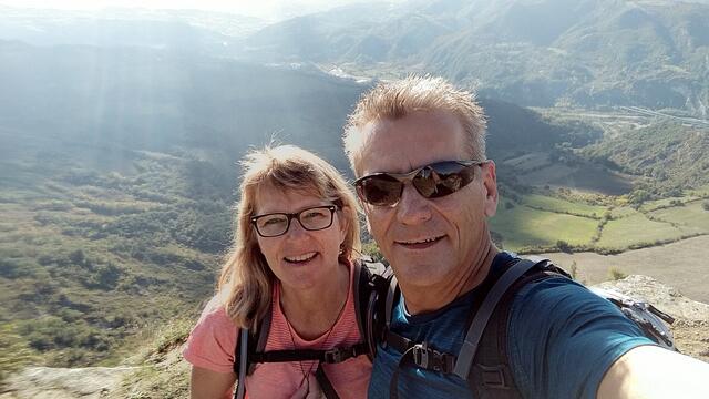 Erinnerungsfoto aufgenommen auf dem Monte Adone