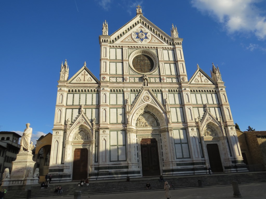 bei der Basilica di Santa Croce. Hier sind wir gestartet als wir die Via San Francesco unter die Füsse genommen haben