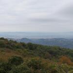 die Aussicht von Poggio Pratone Richtung Firenze, ist trotz den Wolken sehr schön