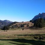 wir blicken zurück und erkennen links der Kronberg (Etappe 3) und rechts der Säntis