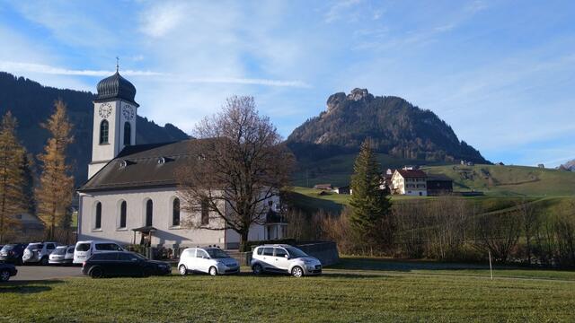 bei der Kirche in Stein startet unsere heutige Wanderung