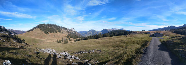 schönes Breitbildfoto aufgenommen auf der Vorderhöhi mit Blick Richtung Alpstein