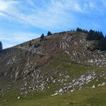 rechts von uns der Gulme. Dort oben waren wir schon mit den Schneeschuhen