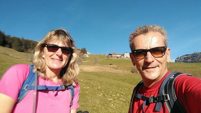 Erinnerungsfoto aufgenommen bei der Bergstation