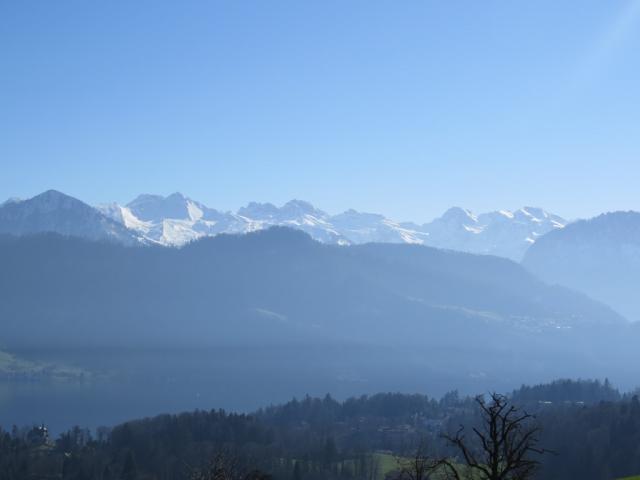 wir blicken auf Stanserhorn, Buochserhorn, Brisen und Uri-Rotstock die wir alle schon besucht haben