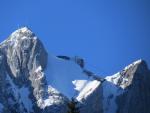 die Bergstation auf dem Pilatus herangezoomt