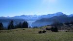 während dem wandern geniessen wir diese traumhafte Aussicht in die Berge der Zentralschweiz