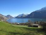 während dem wandern geniessen wir die schöne Aussicht auf den Alpnachersee