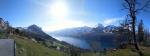 schönes Breitbildfoto mit Blick nach Amden, Walensee und Mürtschenstock