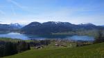 Blick auf den Ägerisee mit Oberägeri