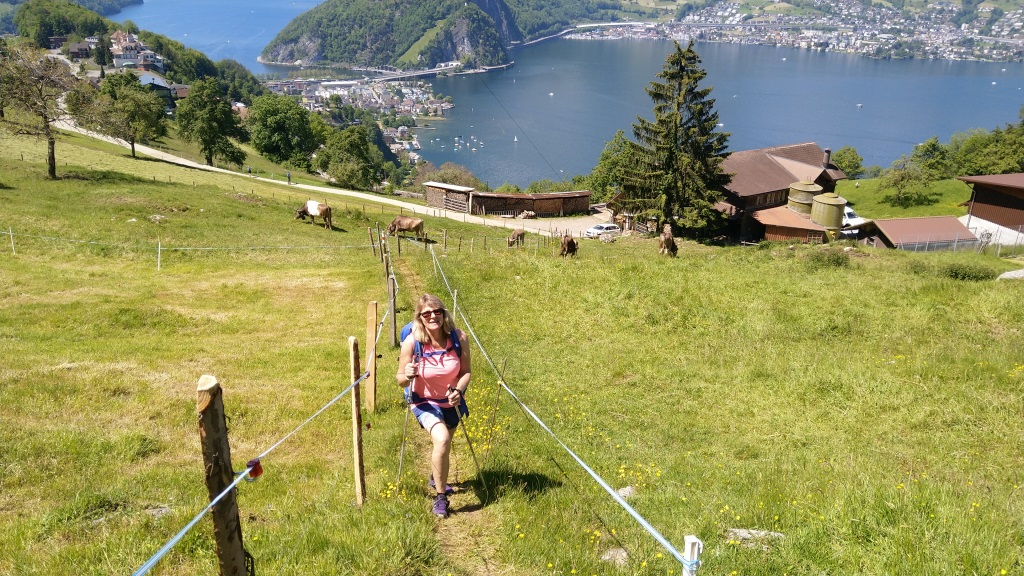 bei Oberschilt biegt der Wanderweg rechts ab und führt steil in den Schiltwald