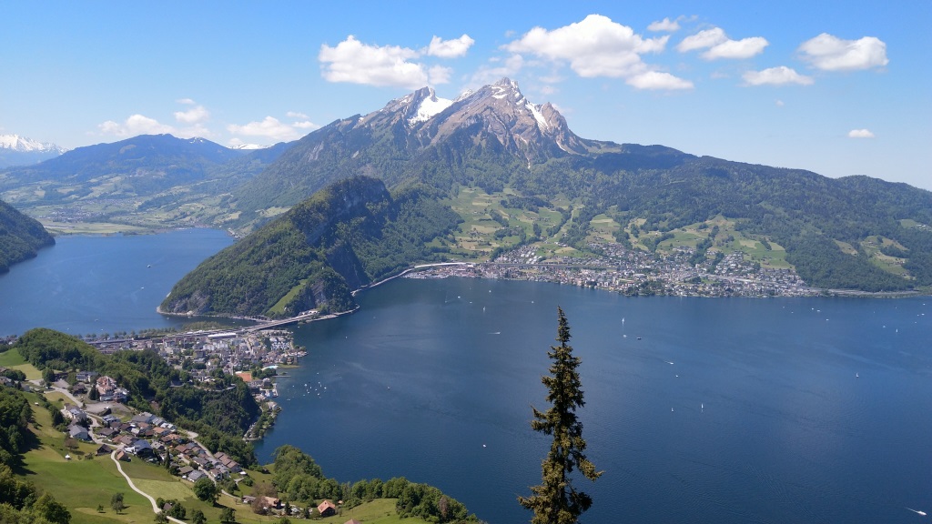 was für eine Aussicht. Alpnachersee, Vierwaldstättersee und der Pilatus